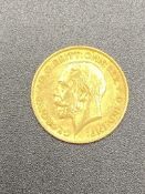 George V gold half sovereign 1911