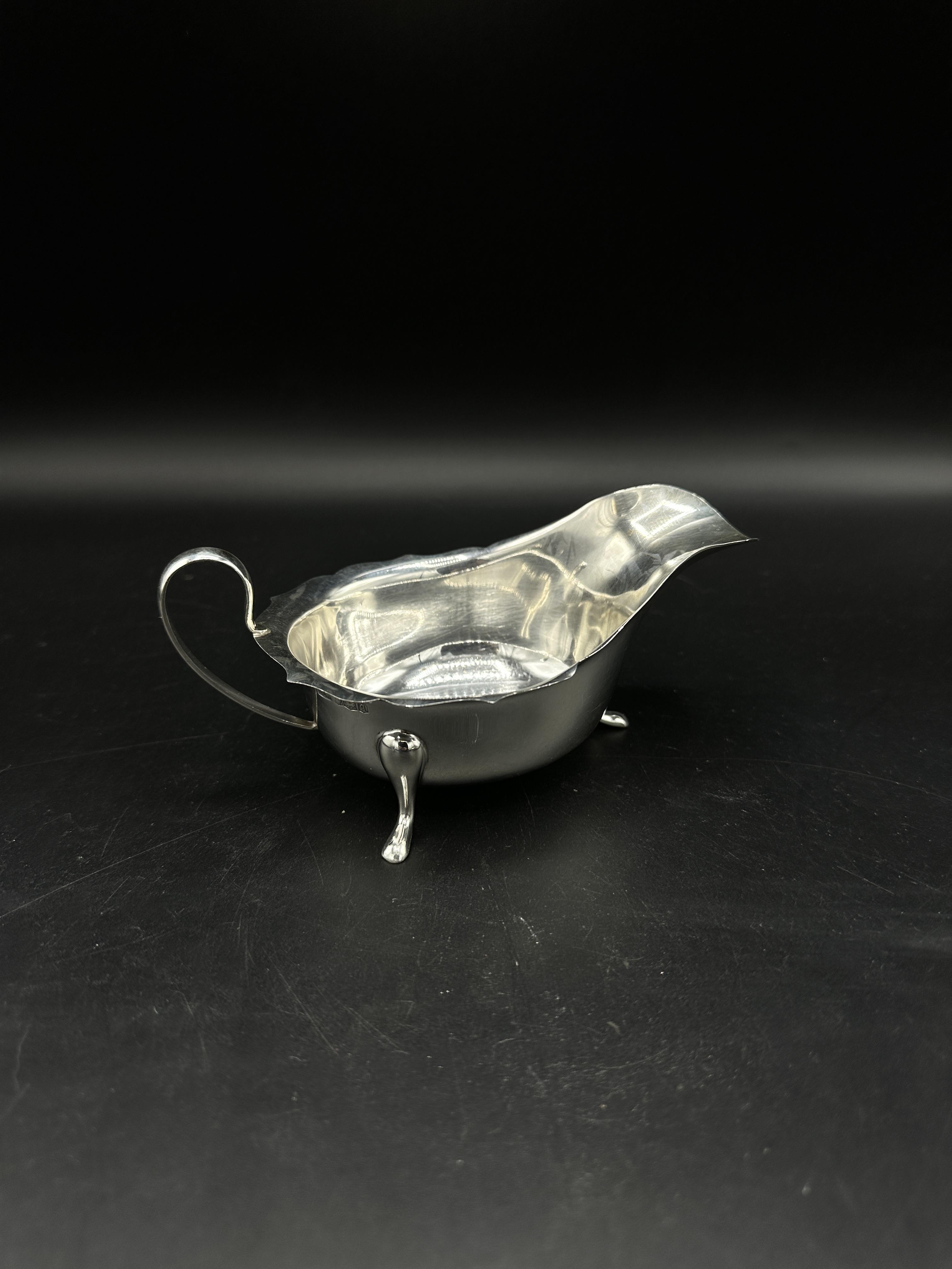 Three silver sauce boats - Image 3 of 4