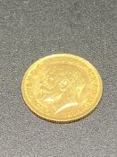 George V gold half sovereign 1914