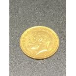 George V gold half sovereign 1914