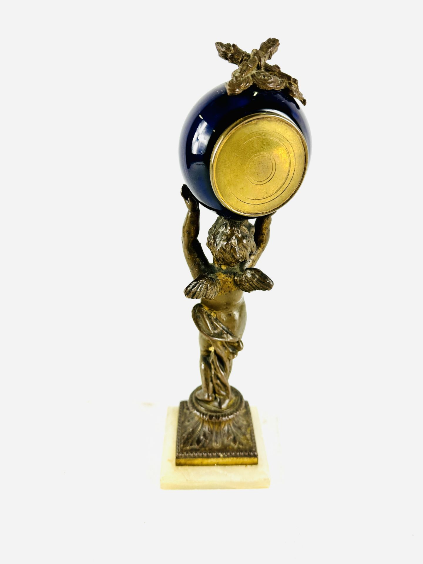 Bronze and onyx mantel clock - Image 3 of 5