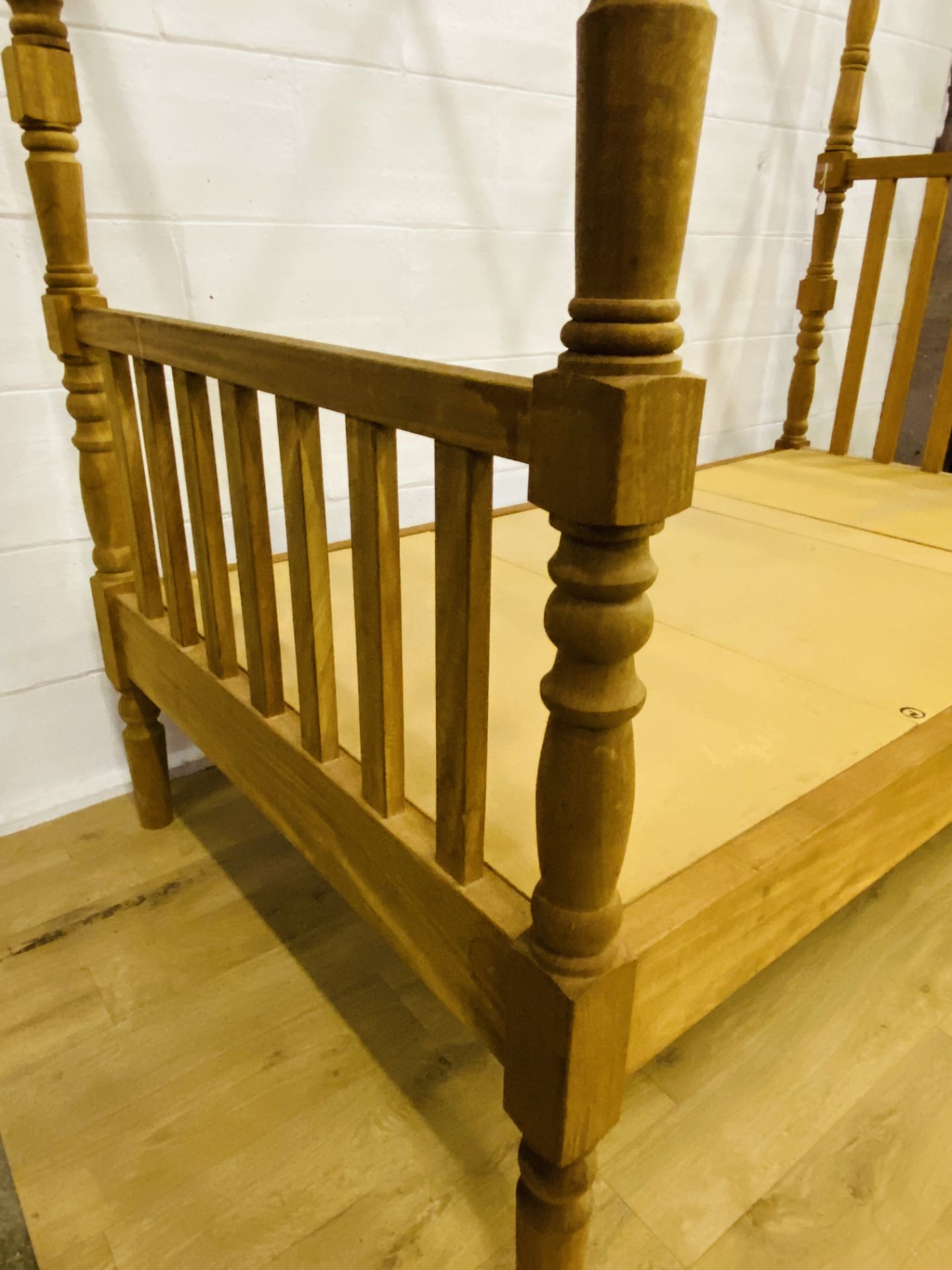 Teak four poster bed - Image 5 of 6