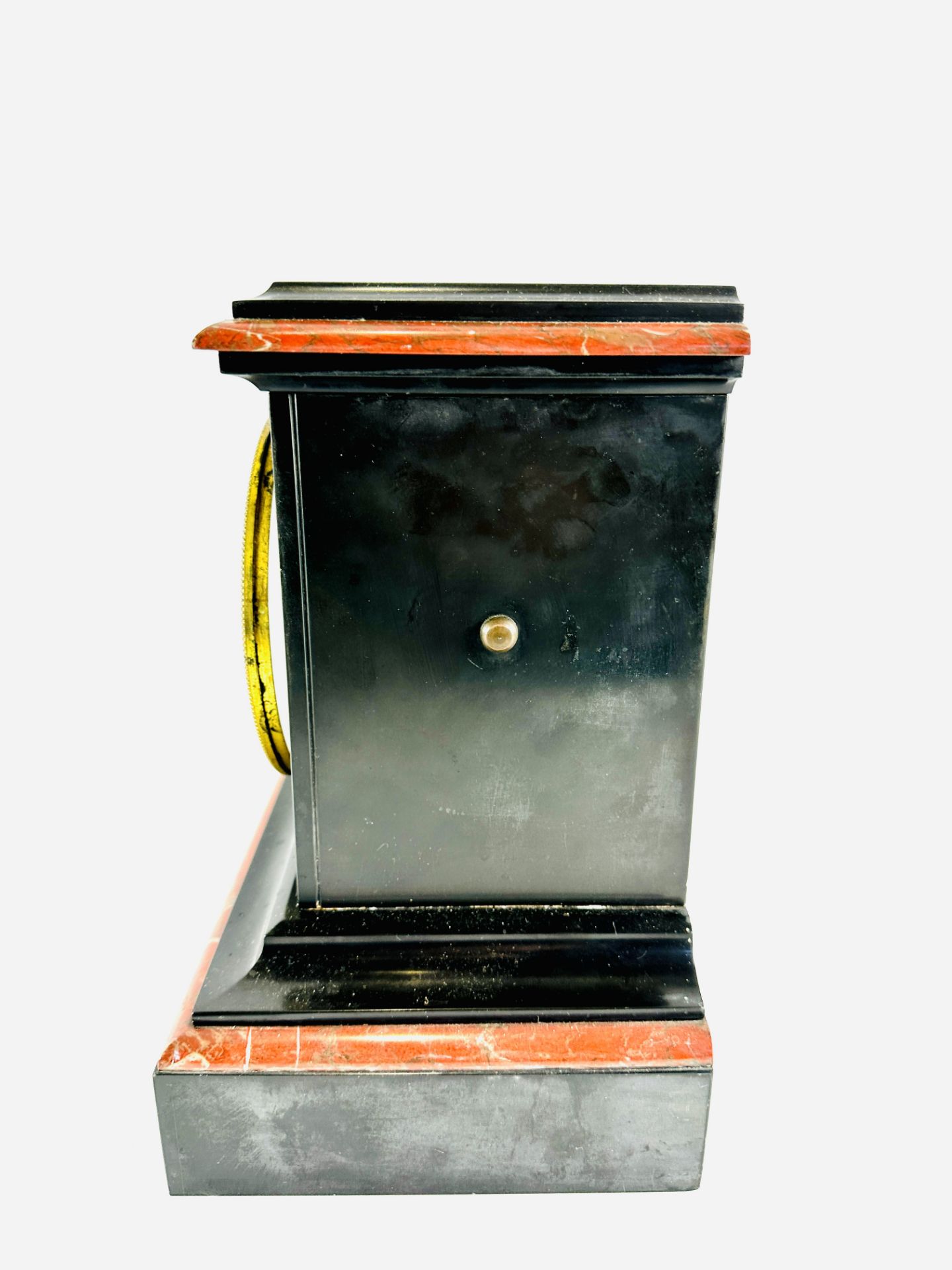 Slate and marble mantel clock - Image 3 of 6