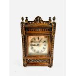 Early 20th century oak cased mantel clock