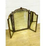 Folding dressing table mirror