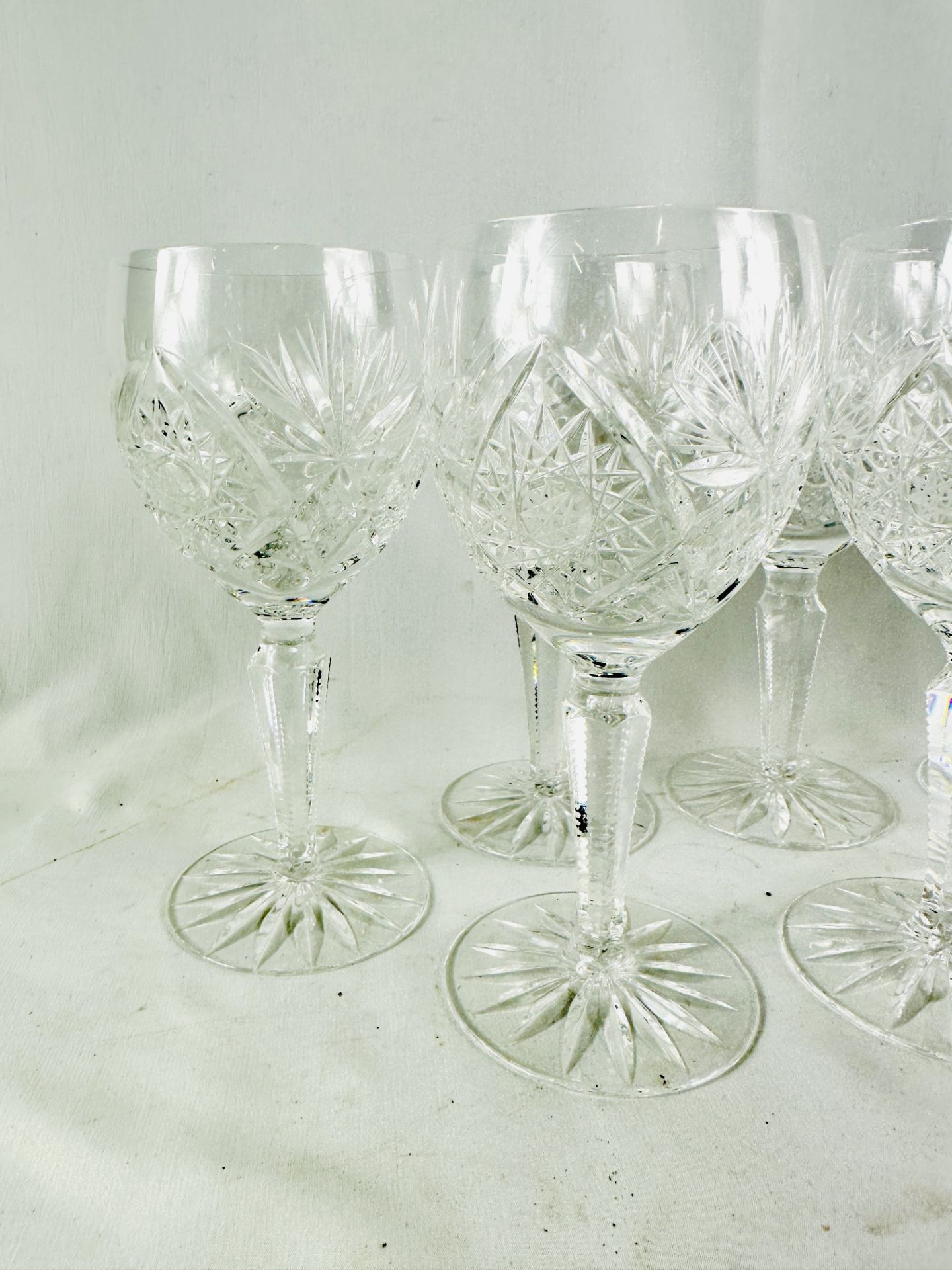 Eleven crystal wine glasses together with six liqueur glasses - Bild 2 aus 4