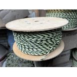 Ten coils of polypropylene rope (yellow and black), 7mm x 500m. This lot is subject to VAT