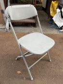 16 Samsonite folding chairs, grey, 44 Samsonite folding chairs, charcoal. The lot is subject to VAT