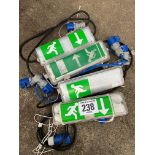 Four emergency exit lighting. This lot is subject to VAT