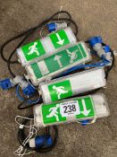 Four emergency exit lighting. This lot is subject to VAT