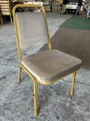 Approx 100 banquet chairs with beige seat and back. This lot is subject to VAT