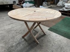 11 no 4ft diameter circular tables. This lot is subject to VAT