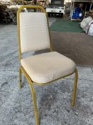 40 banquet chairs with gold seat and back. This lot is subject to VAT