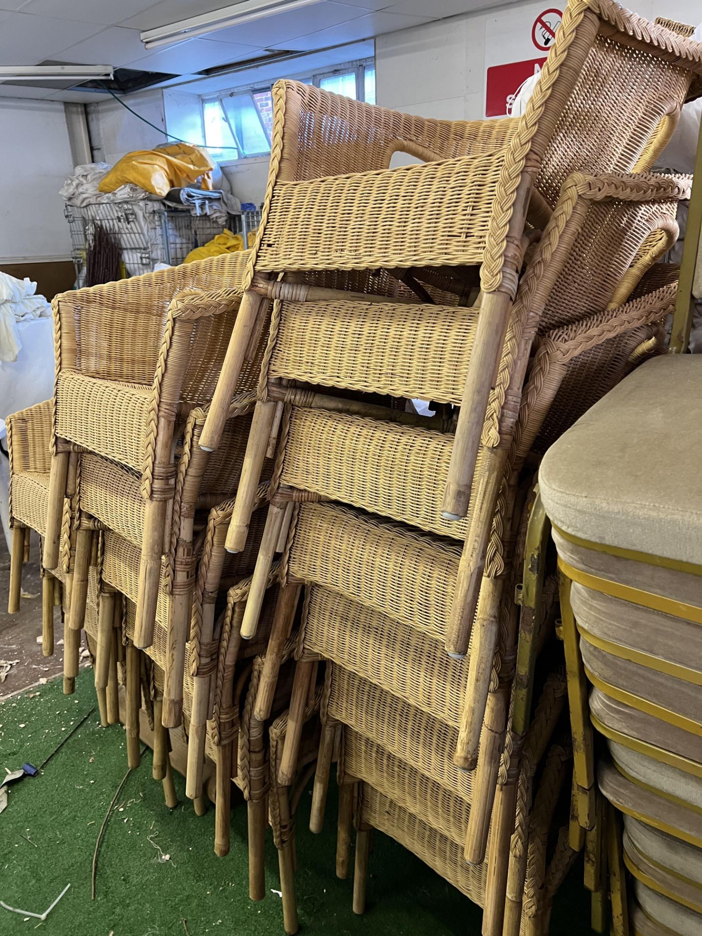 18 wicker garden armchairs. This lot is subject to VAT - Image 5 of 5