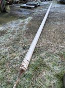 5 marquee poles 20ft, Scandinavian pine. This lot is subject to VAT