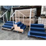 Three stage steps - rise 1ft 9in, width - 1 x 4ft 2in, 2 x 3ft 2in. This lot is subject to VAT