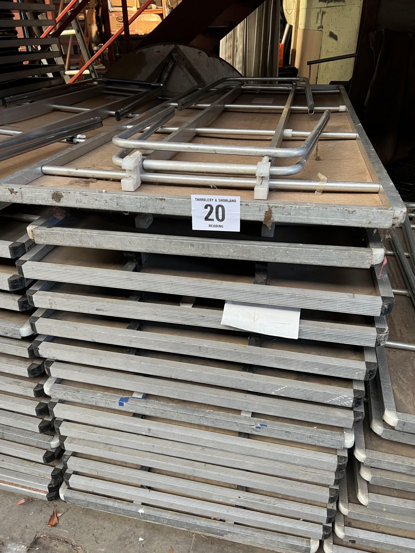 15 Gopak 6ft trestle tables with folding legs and melamine top. This lot is subject to VAT. - Bild 2 aus 2