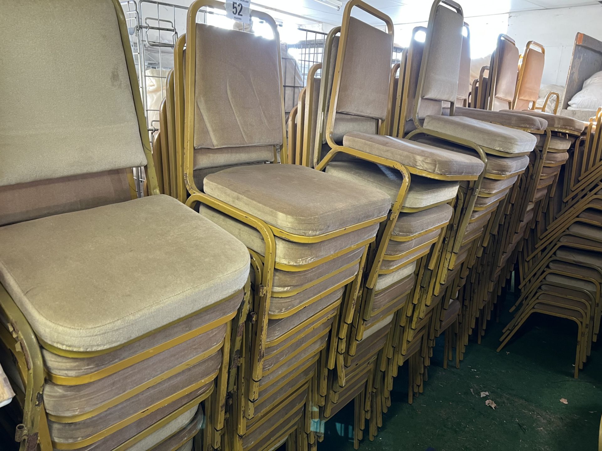 Approx 100 banquet chairs with beige seat and back. This lot is subject to VAT - Image 3 of 5
