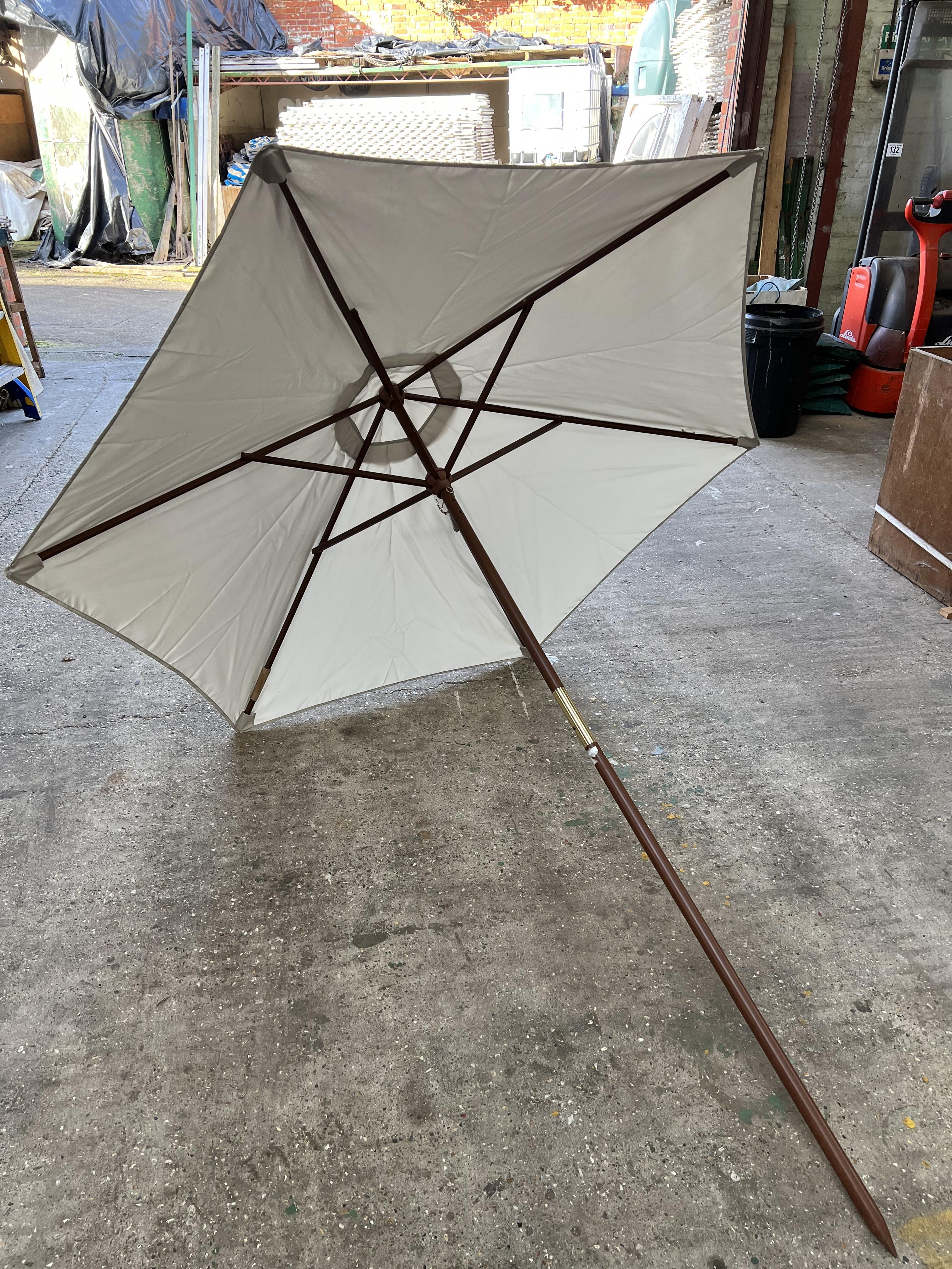 1 no 2m diameter cream garden umbrella. This lot is subject to VAT - Image 2 of 2