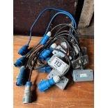 8no twin switch sockets & 2 no single switch sockets with 16 amp lead. This lot is subject to VAT