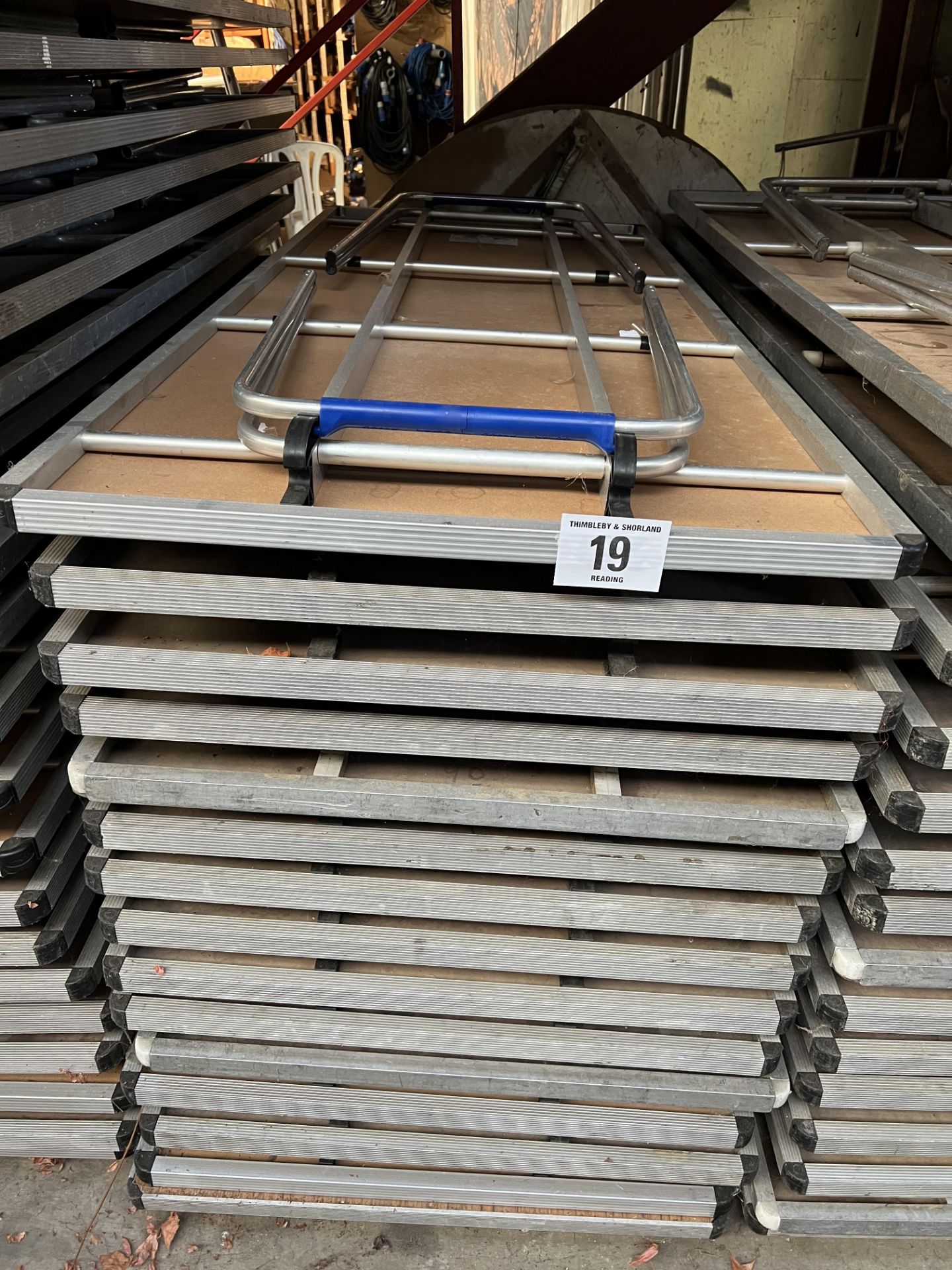 15 Gopak 6ft trestle tables with folding legs and melamine top. This lot is subject to VAT. - Image 2 of 2