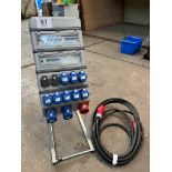 32 amp 3 phase distribution board with 10m of armoured cable. This lot is subject to VAT