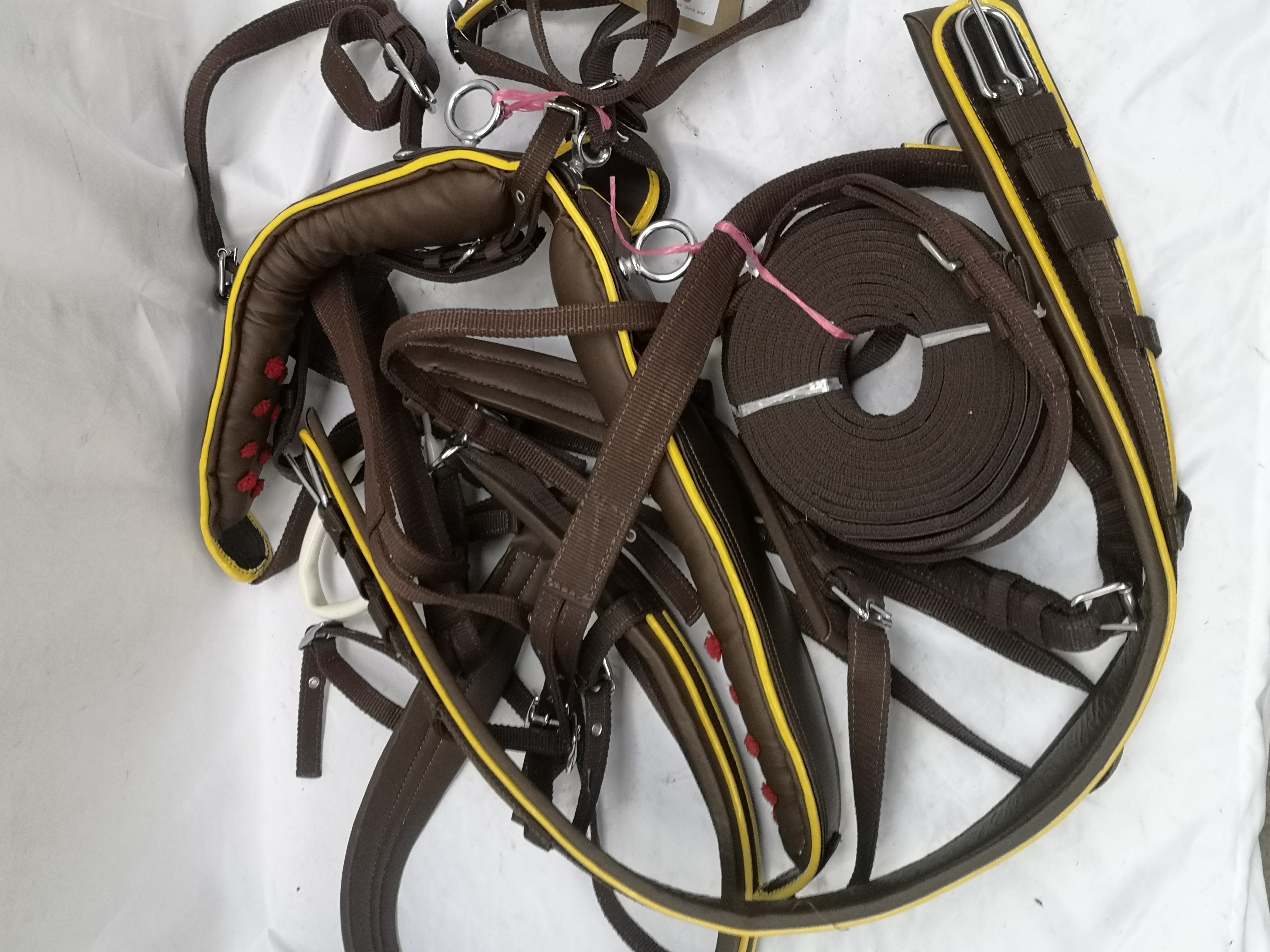 Set of Ideal harness, black and white metal, full size. This lot carries VAT. - Image 2 of 3