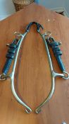 Pair of brass tandem wheeler hames to fit 22/23" collar