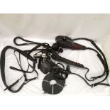 Set of cob black and white metal harness. This lot carries VAT.