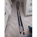 Pair of gig shafts, 106" in length.