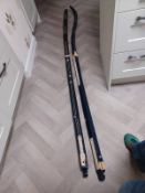 Pair of gig shafts, 106" in length.