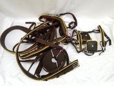 Set of Ideal harness, black and white metal, full size. This lot carries VAT.