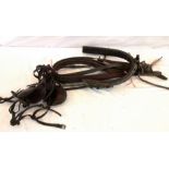Set of buffalo harness to fit 13.2hh pony, with 2 bridles and 2 pairs of traces