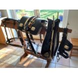 Heavy horse set of working harness by Giddens of London, collar re-flocked.