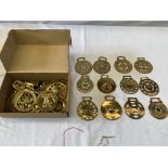 31 horse brasses dating from 1902 and earlier, together with 6 conical brasses