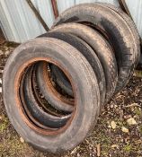 A set of 5 trolley tyres.