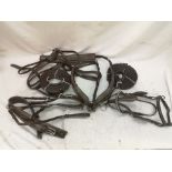 Set of Shetland brown harness with quick release tugs. This lot carries VAT.