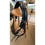 Tedman training driving saddle with belly band, tugs, girth and side reins.