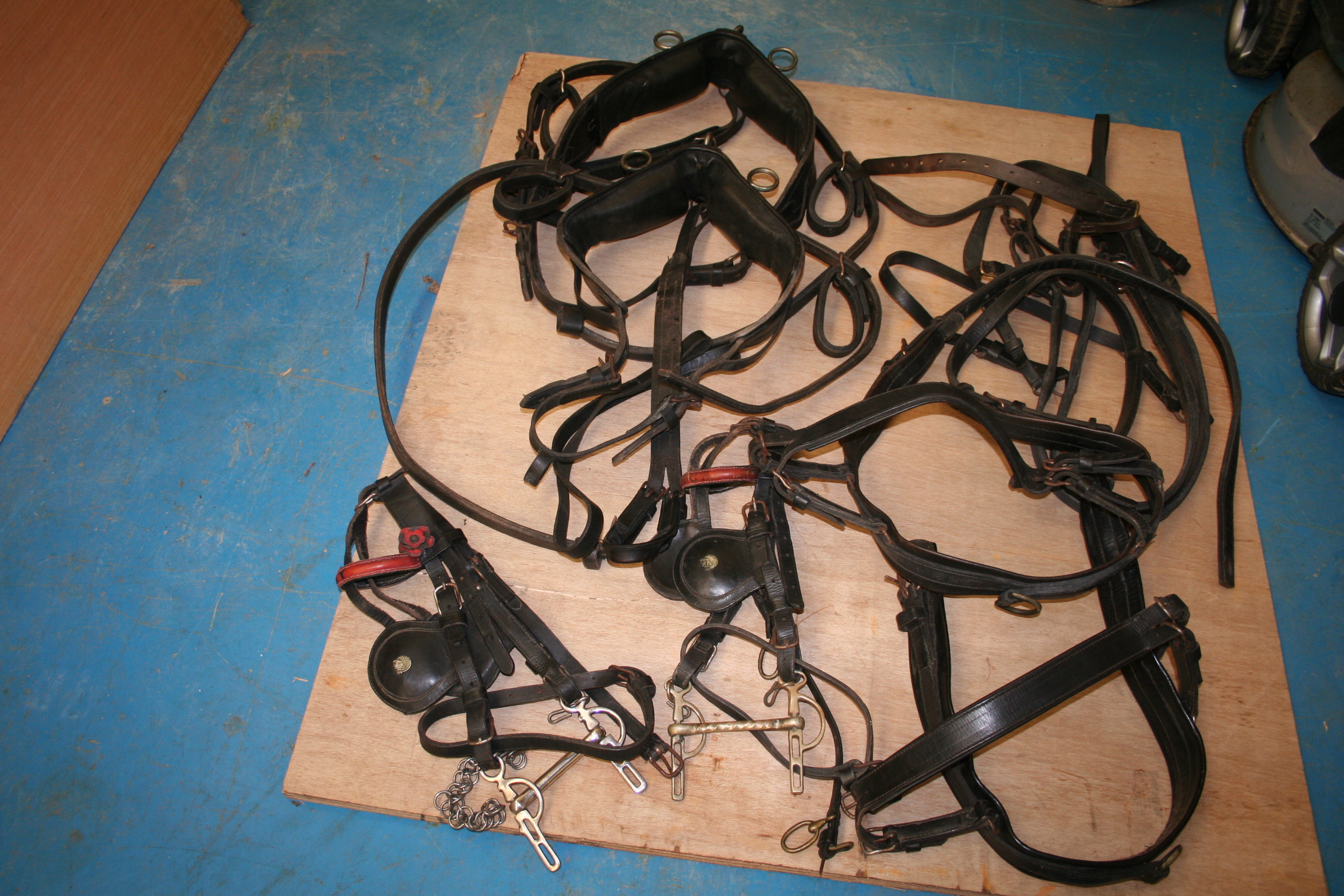Pony breastcollar PAIR harness, incomplete.