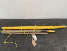 Set of 5 wooden bars, no fittings.