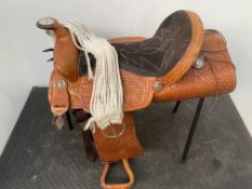 Western saddle. This lot carries VAT.