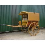 VICTORIAN GAME CART, to suit 15 hh and over; restored by John Gapp in 1992 and finished in stained