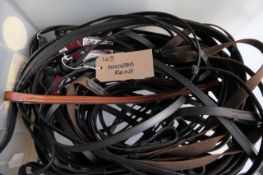 14 pairs new rubber and leather reins