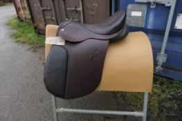 Barnsby brown leather saddle 17" medium fit - new.