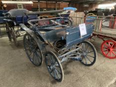 CONTINENTAL PHAETON to suit 13 to 14hh single or pair. Painted blue and comes with a pole.