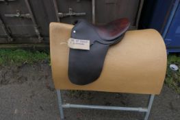 Eldonian brown leather pony saddle 14" medium fit