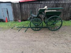 WAGONETTE built by J P Johansen of Soro, Denmark, to suit a pair. Painted dark green with lighter