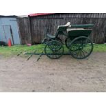 WAGONETTE built by J P Johansen of Soro, Denmark, to suit a pair. Painted dark green with lighter
