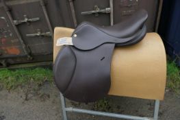 Barnsby Schockemohle brown leather saddle 17.5" - new