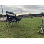 EXERCISE VEHICLE built by ERF to suit 13.2 to 15hh. Varnished natural wood body with black frame,